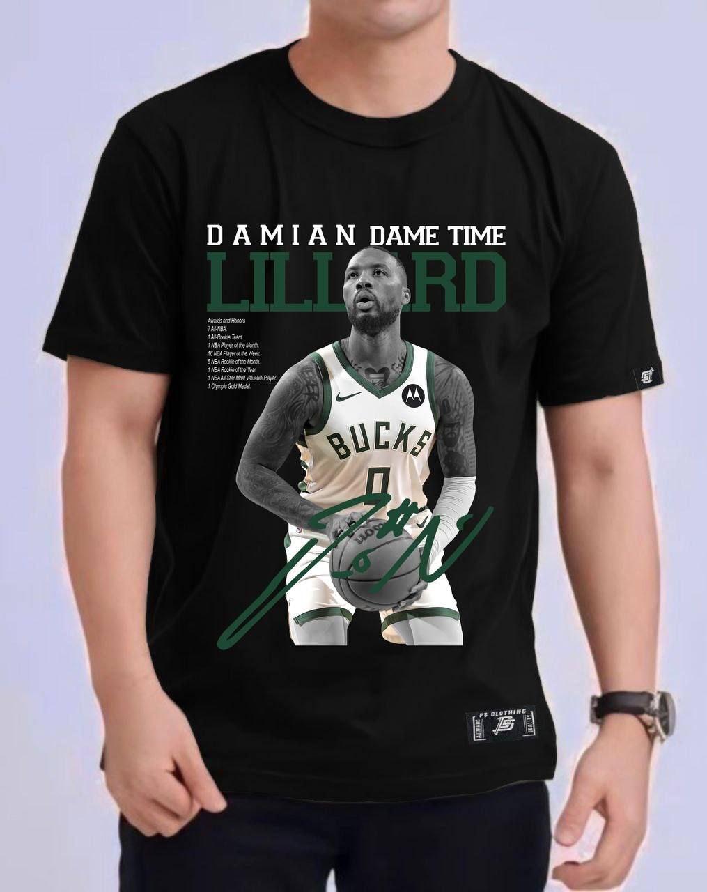 NBA DAMIAN LILLARD "DAME TIME" ROUND NECK REGULAR FIT PREMIUM DESIGN