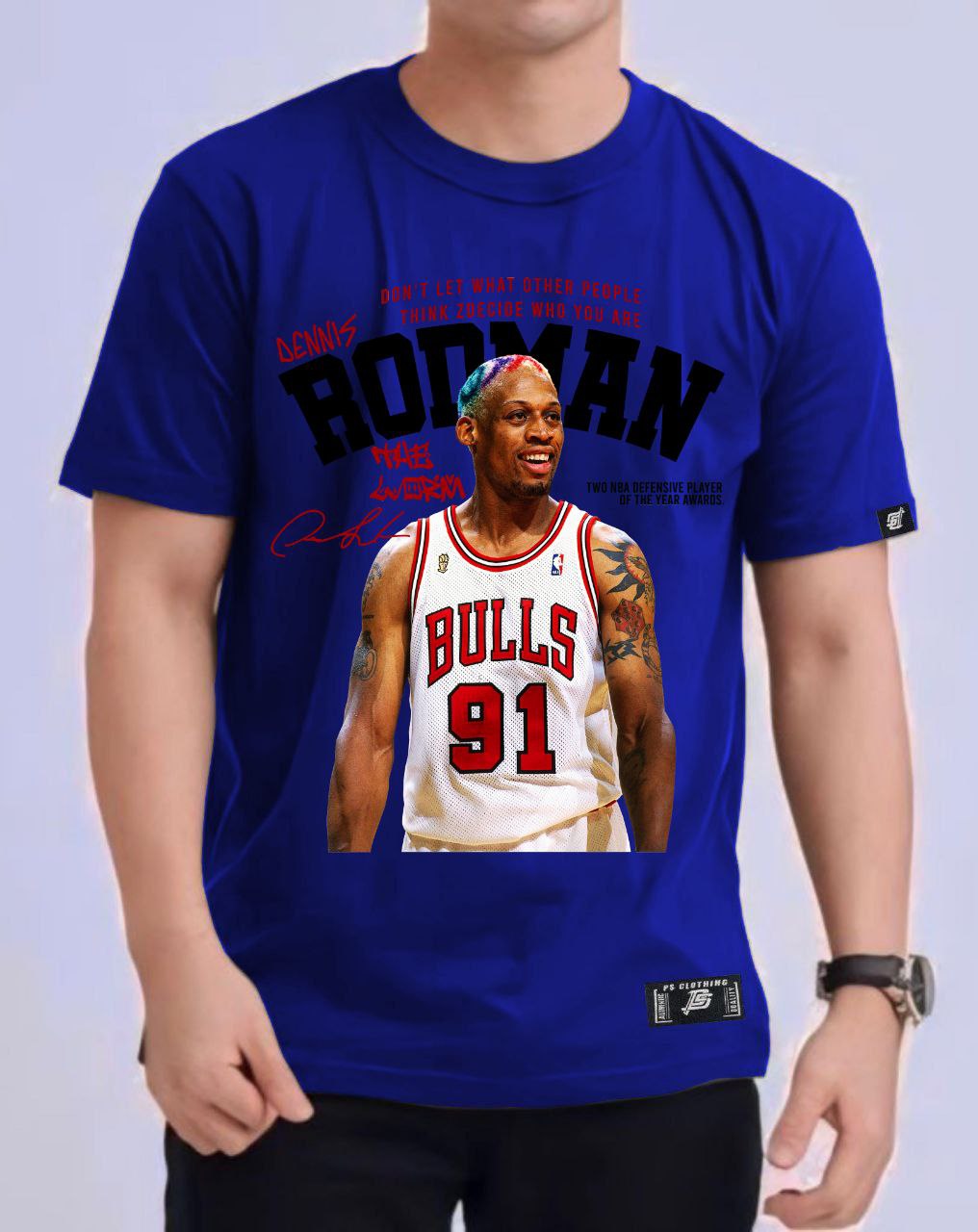 NBA DENNIS RODMAN ROUND NECK REGULAR FIT PREMIUM DESIGN