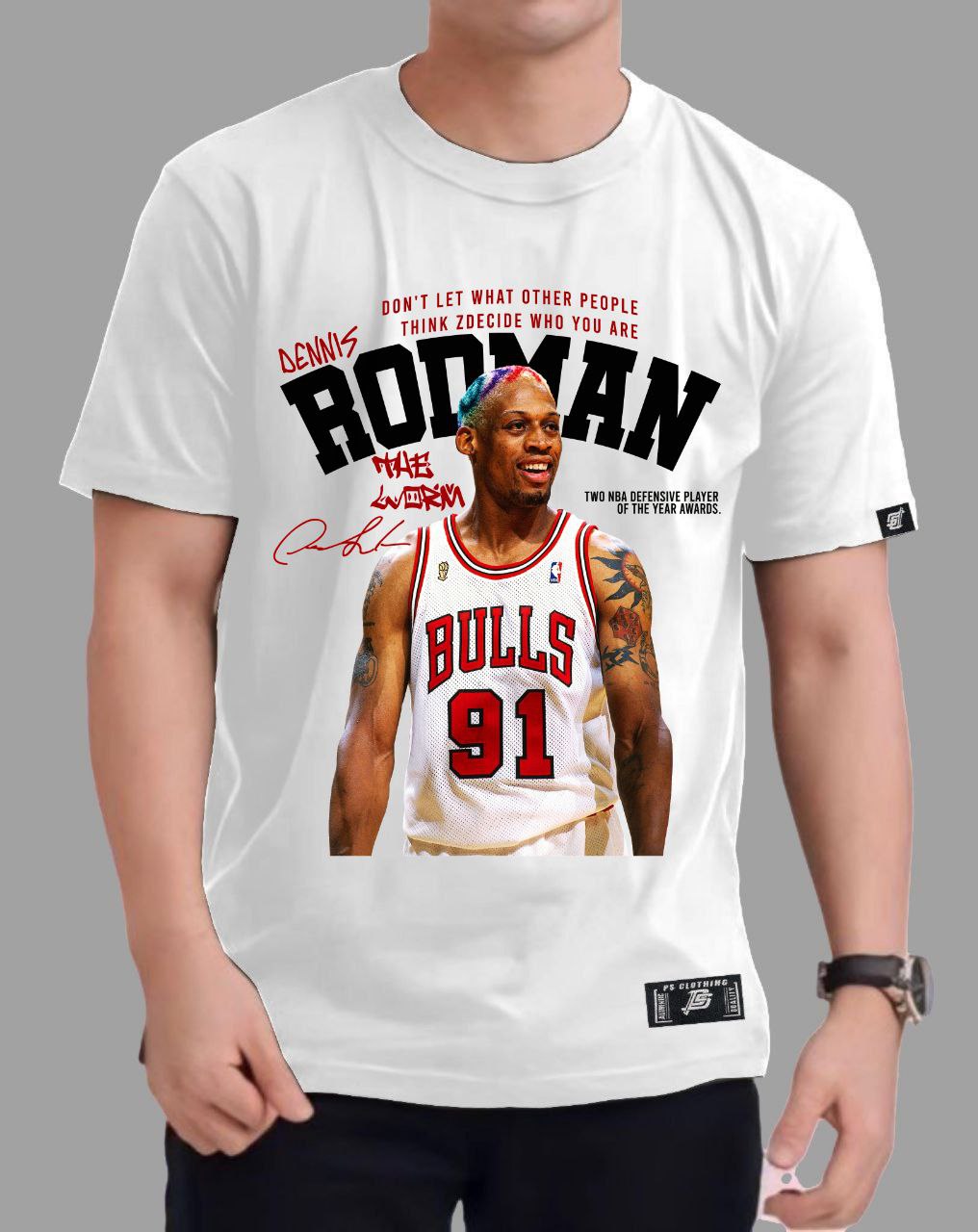 NBA DENNIS RODMAN ROUND NECK REGULAR FIT PREMIUM DESIGN