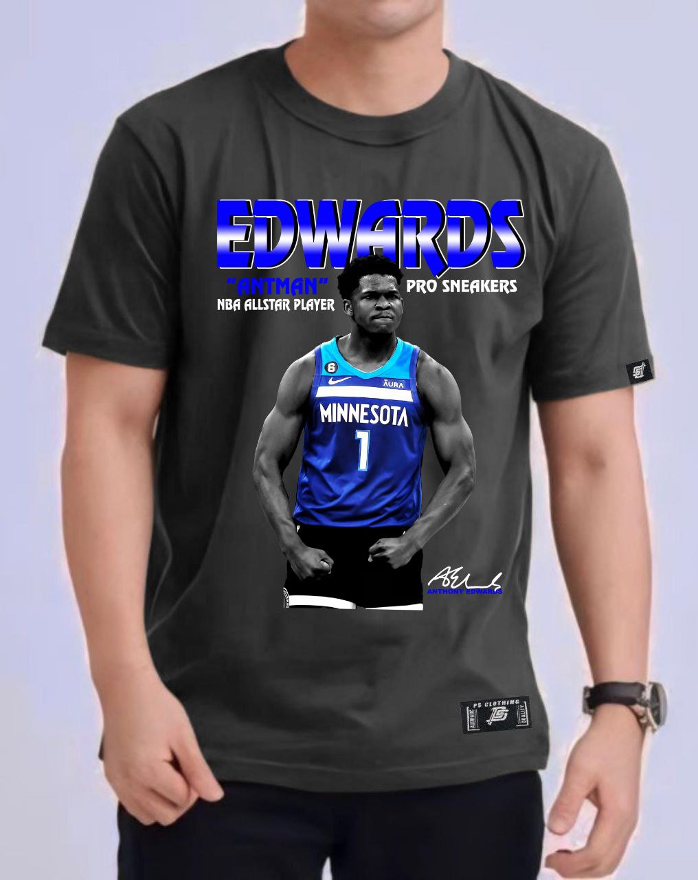 NBA ANTHONY EDWARD ROUND NECK REGULAR FIT PREMIUM DESIGN