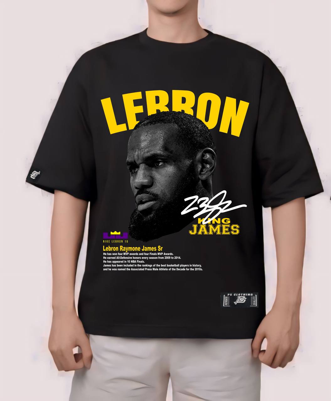 NBA HEADS "LEBRON JAMES"  OVERSIZE PREMIUM SHIRT