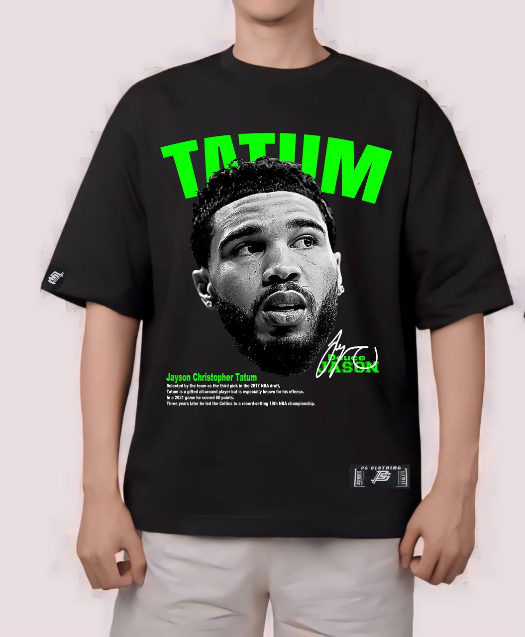 NBA HEADS "JASON TATUM"  OVERSIZE PREMIUM SHIRT