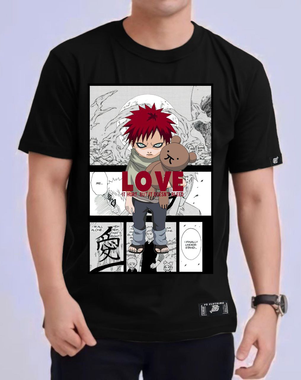 NARUTO SHIPPUDEN "GAARA THE DESERT" ROUND NECK REGULAR FIT ANIME PREMIUM DESIGN