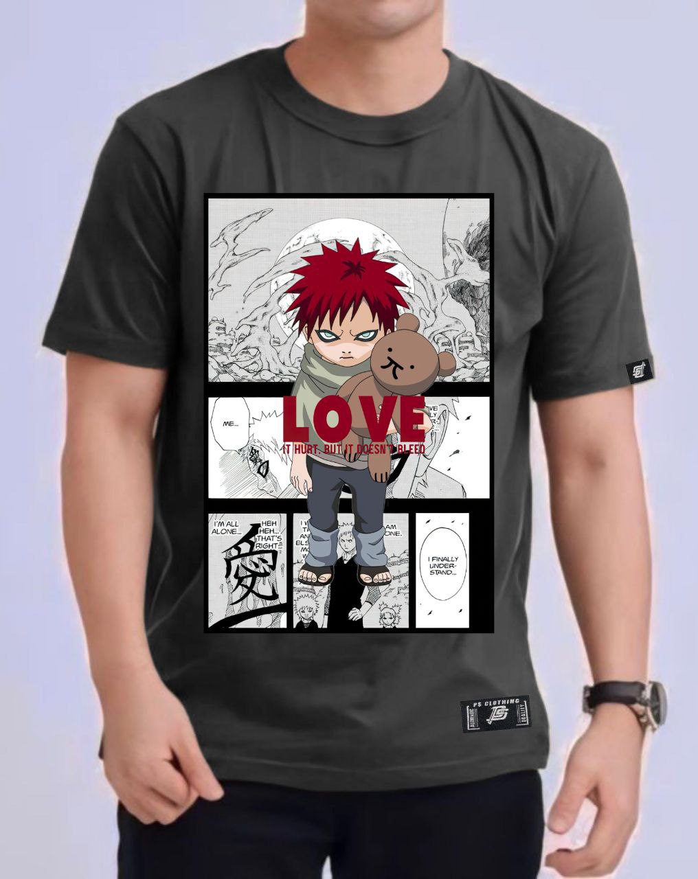 NARUTO SHIPPUDEN "GAARA THE DESERT" ROUND NECK REGULAR FIT ANIME PREMIUM DESIGN