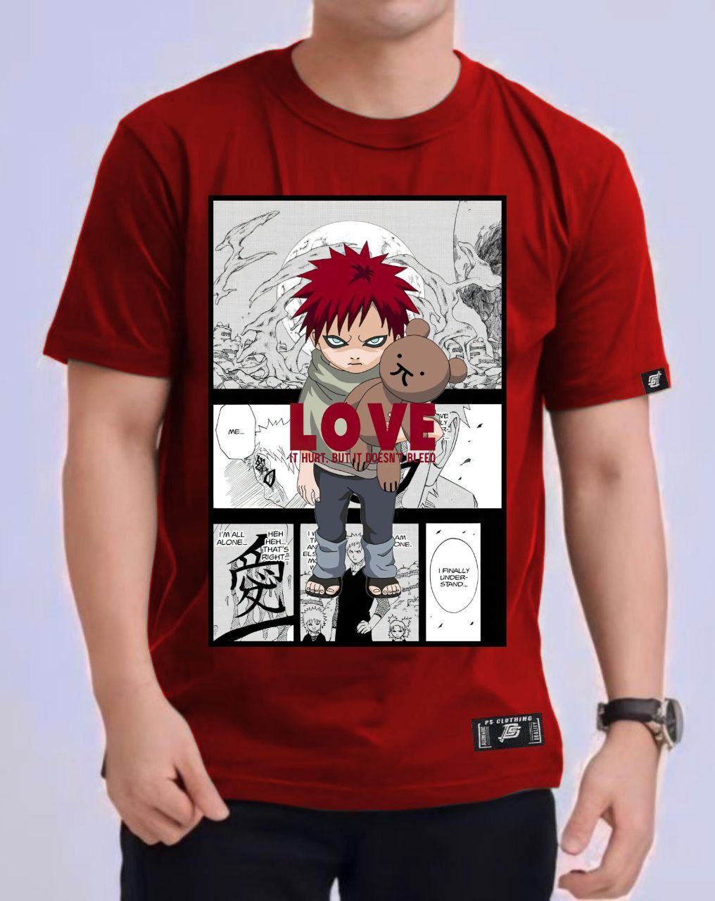 NARUTO SHIPPUDEN "GAARA THE DESERT" ROUND NECK REGULAR FIT ANIME PREMIUM DESIGN