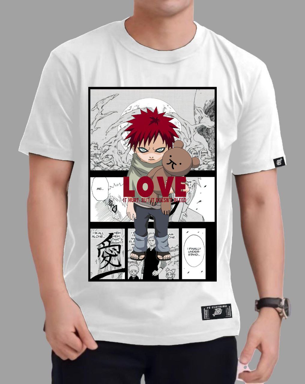 NARUTO SHIPPUDEN "GAARA THE DESERT" ROUND NECK REGULAR FIT ANIME PREMIUM DESIGN