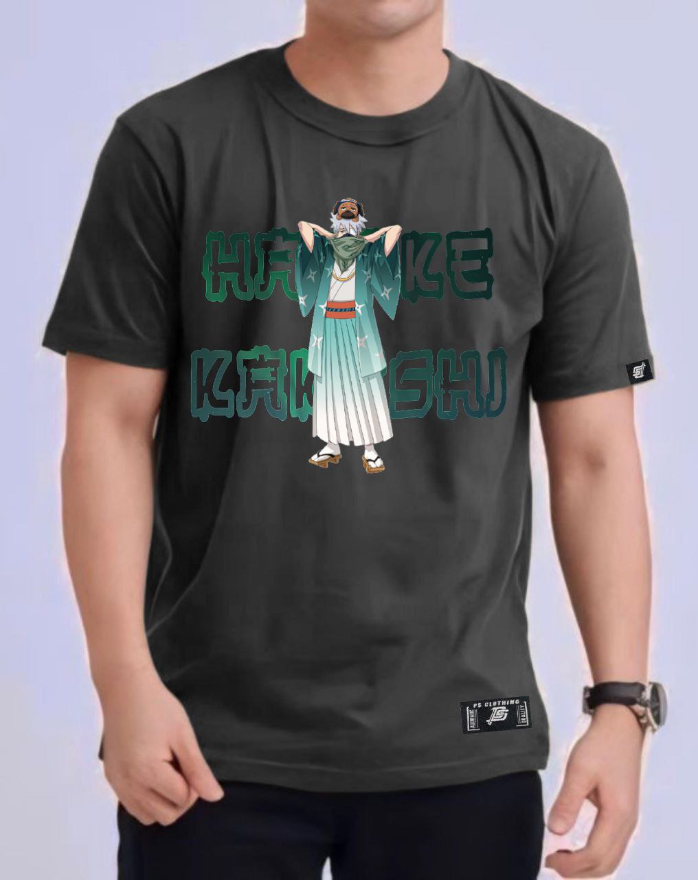 NARUTO SHIPPUDEN "HATAKE KAKASHI" ROUND NECK REGULAR FIT ANIME PREMIUM DESIGN