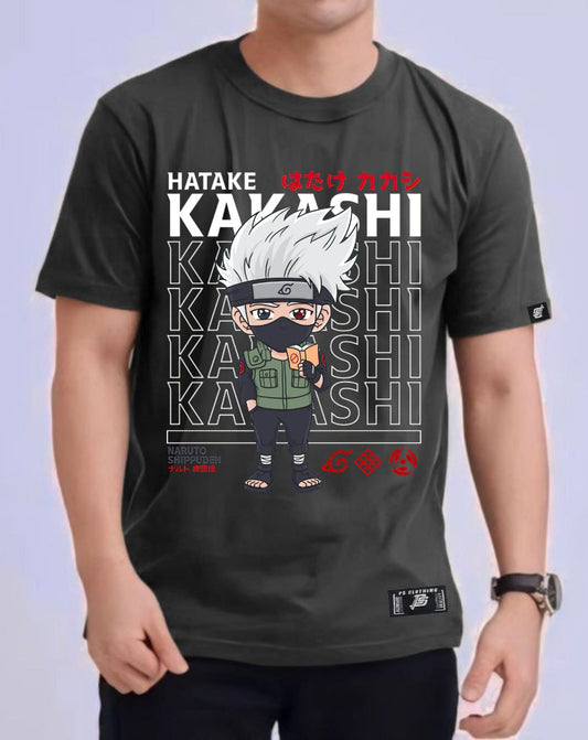 NARUTO SHIPPUDEN "HATAKE KAKASHI" VERSION 2 ROUND NECK REGULAR FIT ANIME PREMIUM DESIGN