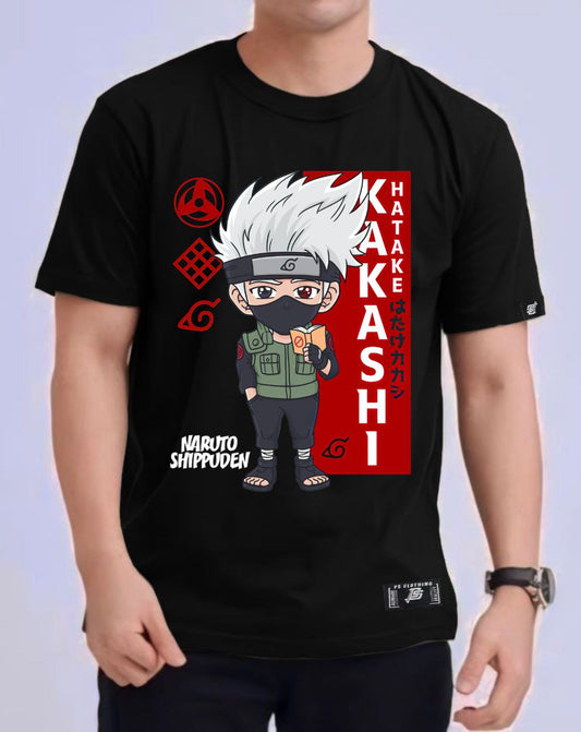 NARUTO SHIPPUDEN "HATAKE KAKASHI" VERSION 3 ROUND NECK REGULAR FIT ANIME PREMIUM DESIGN