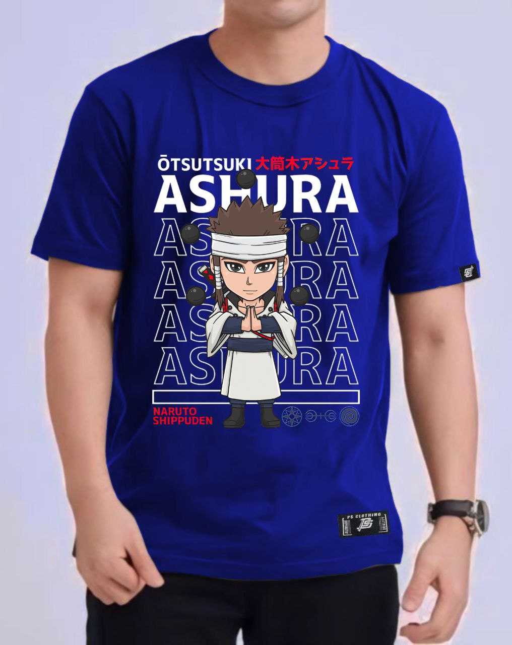 NARUTO SHIPPUDEN "ASHURA" ROUND NECK REGULAR FIT ANIME PREMIUM DESIGN