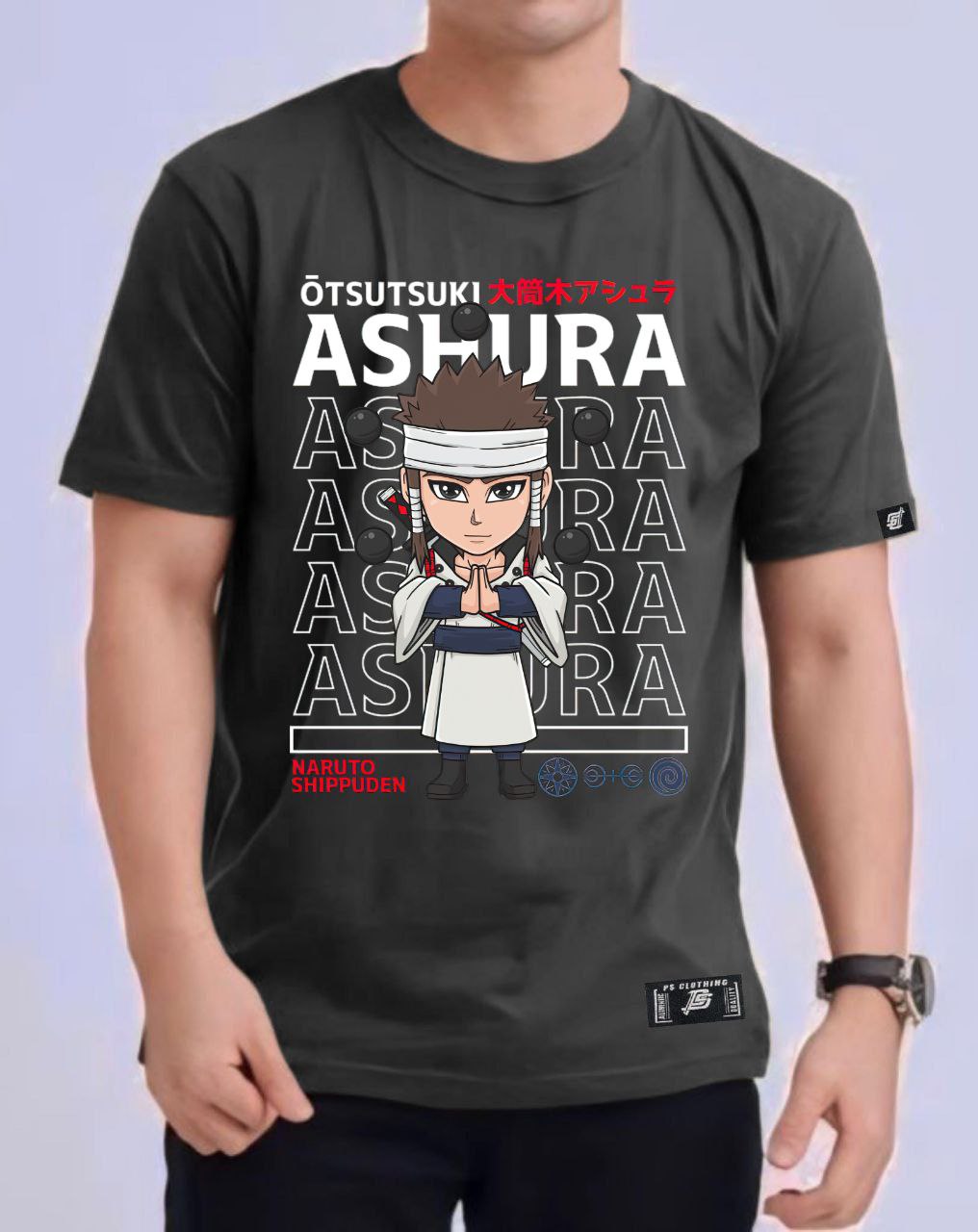 NARUTO SHIPPUDEN "ASHURA" ROUND NECK REGULAR FIT ANIME PREMIUM DESIGN