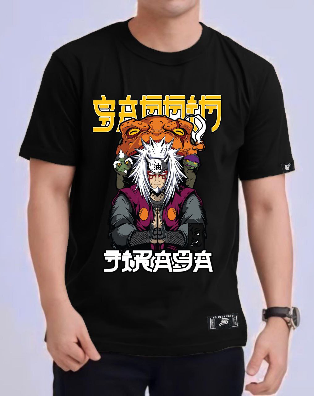 NARUTO SHIPPUDEN "JIRAIYA" ROUND NECK REGULAT FIT ANIME PREMIUM DESIGN