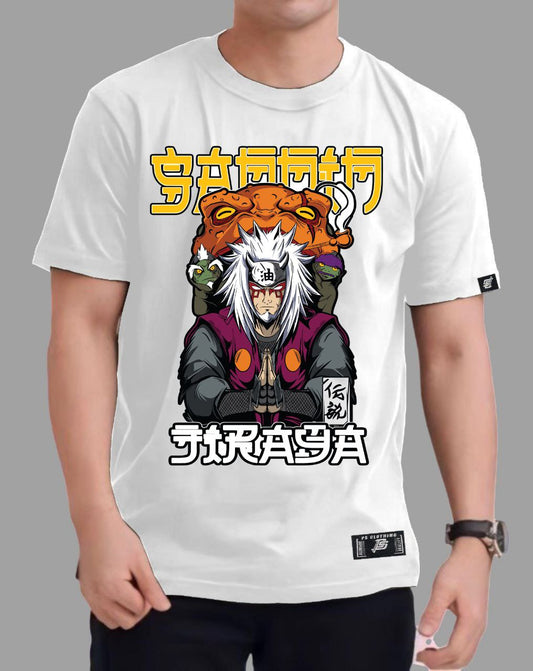 NARUTO SHIPPUDEN "JIRAIYA" ROUND NECK REGULAT FIT ANIME PREMIUM DESIGN