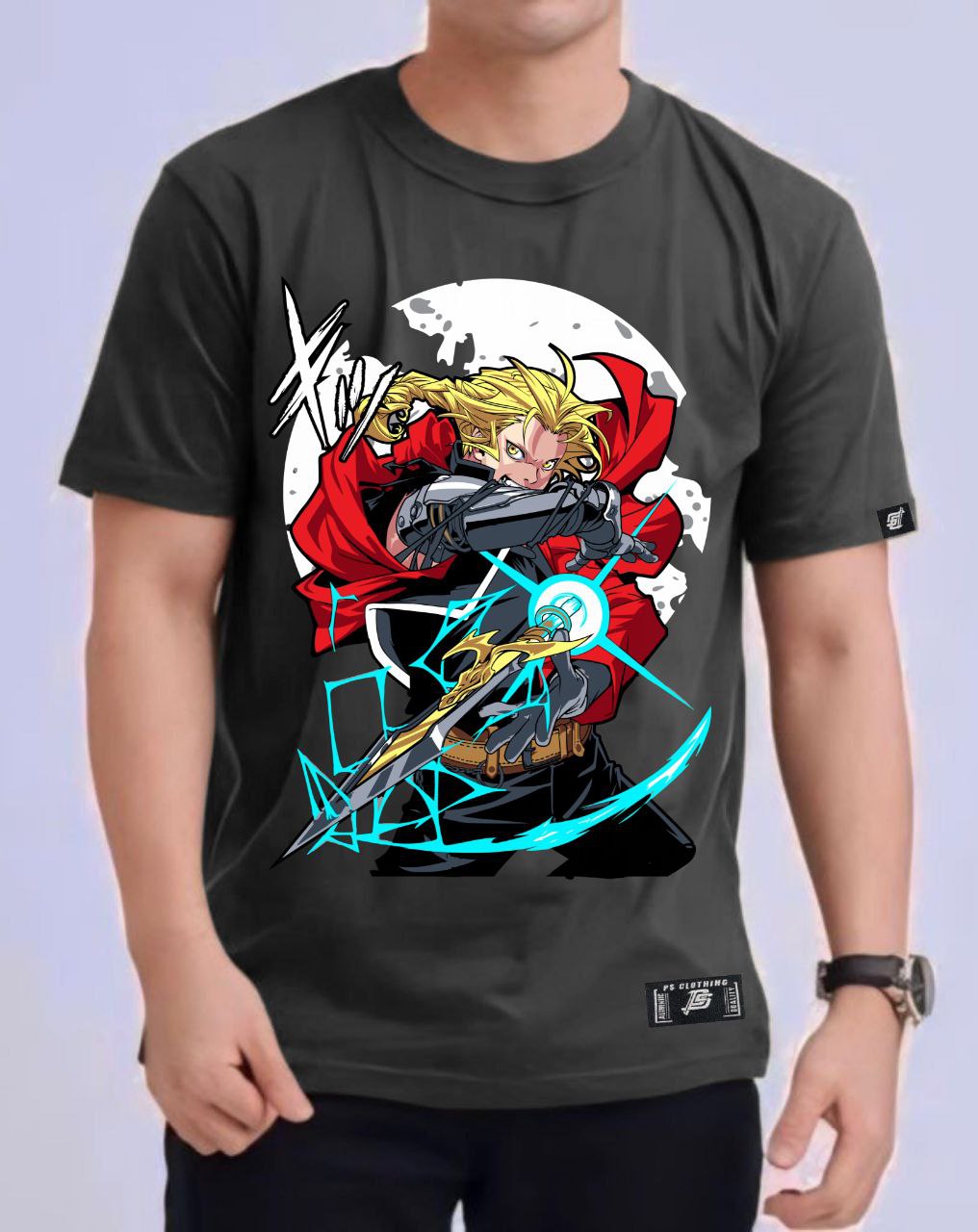 FULL METAL ALCHEMIST "EDWARD ELRIC" ROUND NECK REGULAR FIT PREMIUM DESIGN