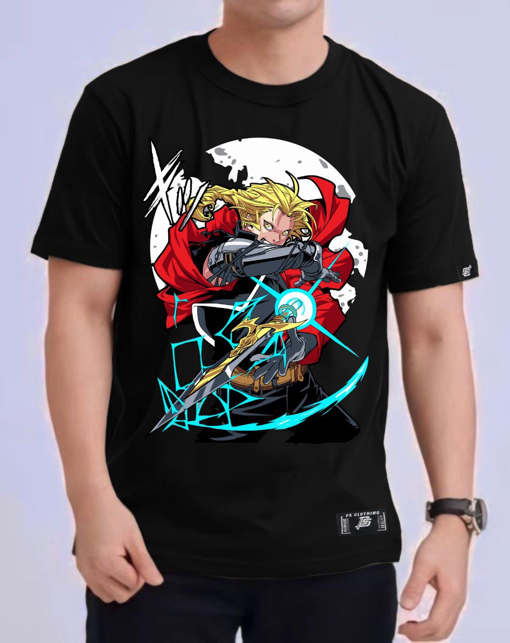 FULL METAL ALCHEMIST "EDWARD ELRIC" ROUND NECK REGULAR FIT PREMIUM DESIGN