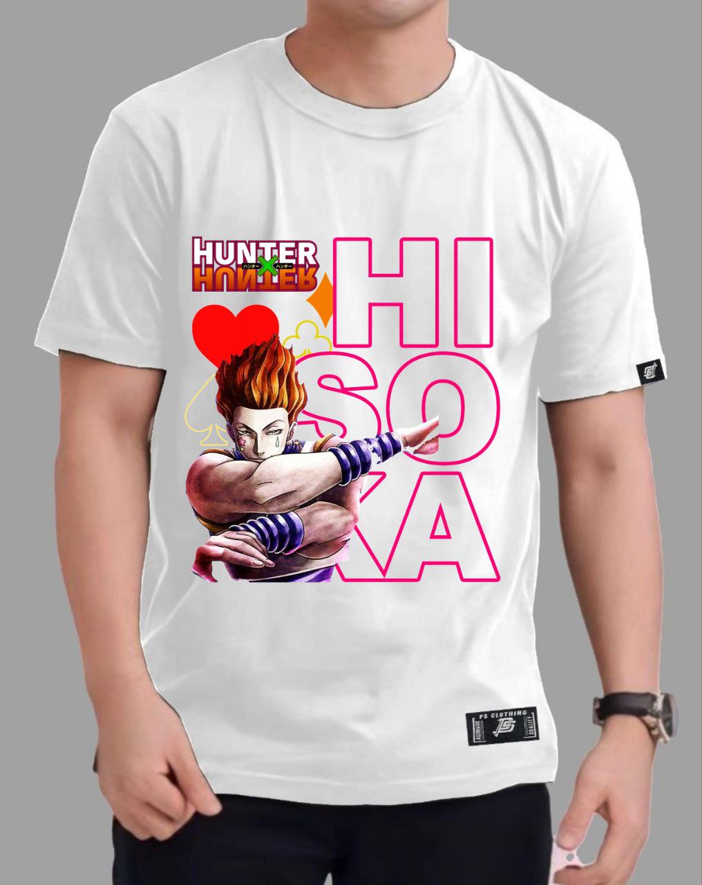 HUNTER X HUNTER "HISOKA" VERSION 2 ROUND NECK REGULAR FIT ANIME PREMIUM DESIGN