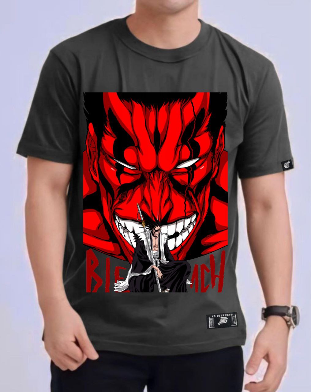 BLEACH KENPACHI ZARAKI ROUND NECK REGULAR FIT ANIME PREMIUM DESIGN