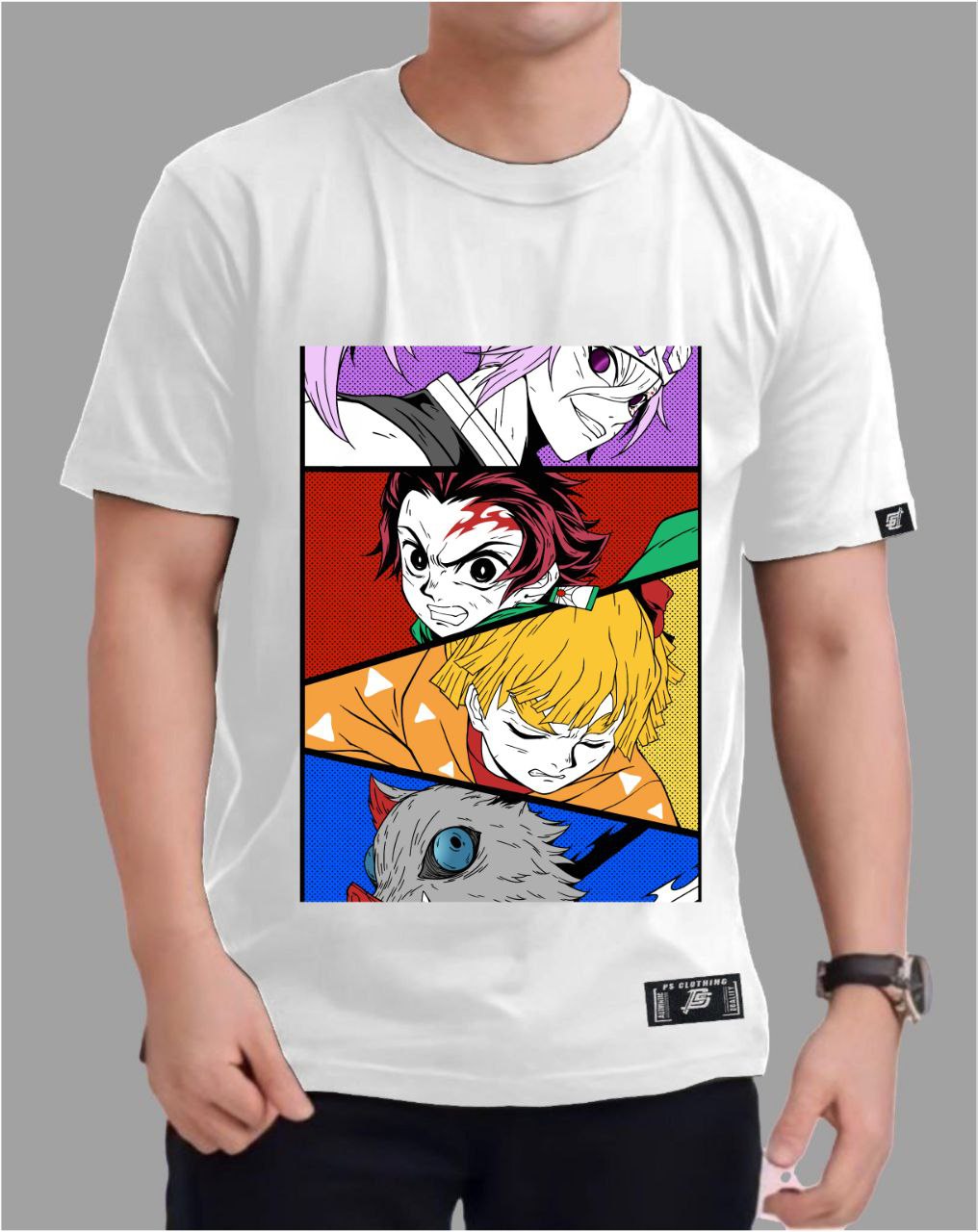 DEMON SLAYER "DISTRICT ARC" ROUND NECK REGULAR FIT ANIME PREMIUM DESIGN