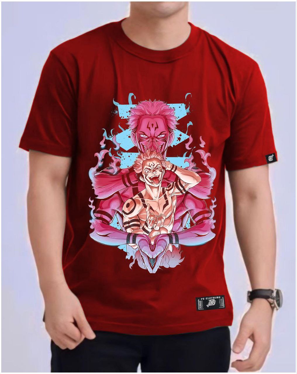 JUJUTSU KAISEN "RYOMEN SUKUNA" VERSION 2 ROUND NECK REGULAR FIT ANIME PREMIUM DESIGN