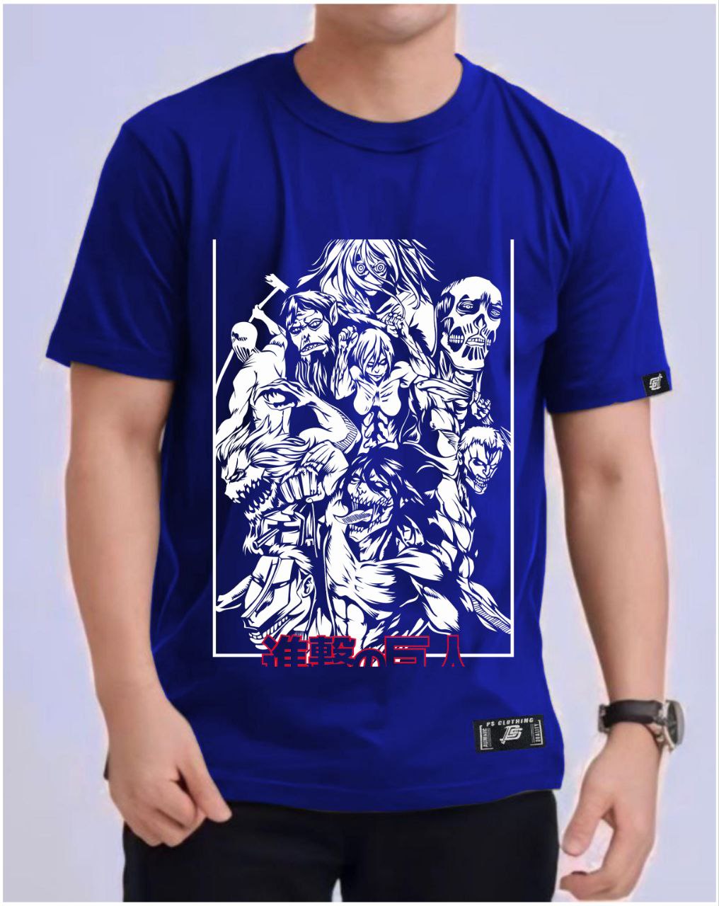 ATTACK ON TITAN "ALL TITAN FORM" ROUND NECK REGULAR FIT ANIME PREMIUM DESIGN