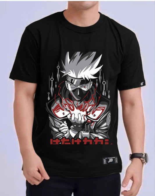 NARUTO SHIPPUDEN "HATAKE KAKASHI" VERSION 5 ROUND NECK REGULAR FIT ANIME PREMIUM DESIGN