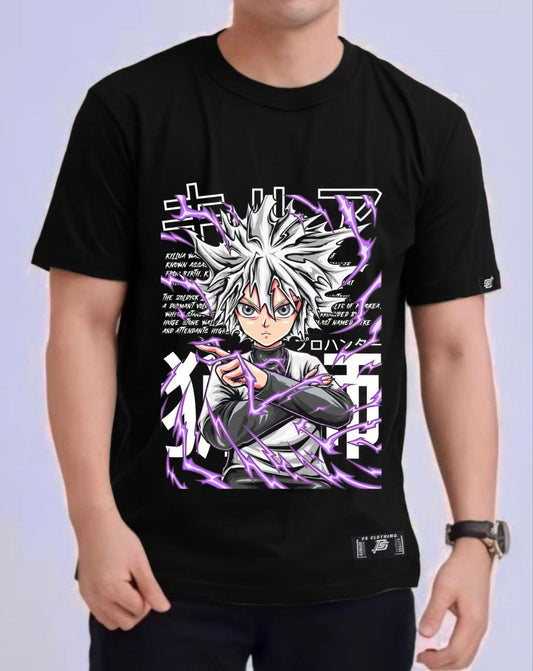 HUNTER X HUNTER "LIGHTNING KILLUA" ROUND NECK REGULAR FIT ANIME PREMIUM DESIGN