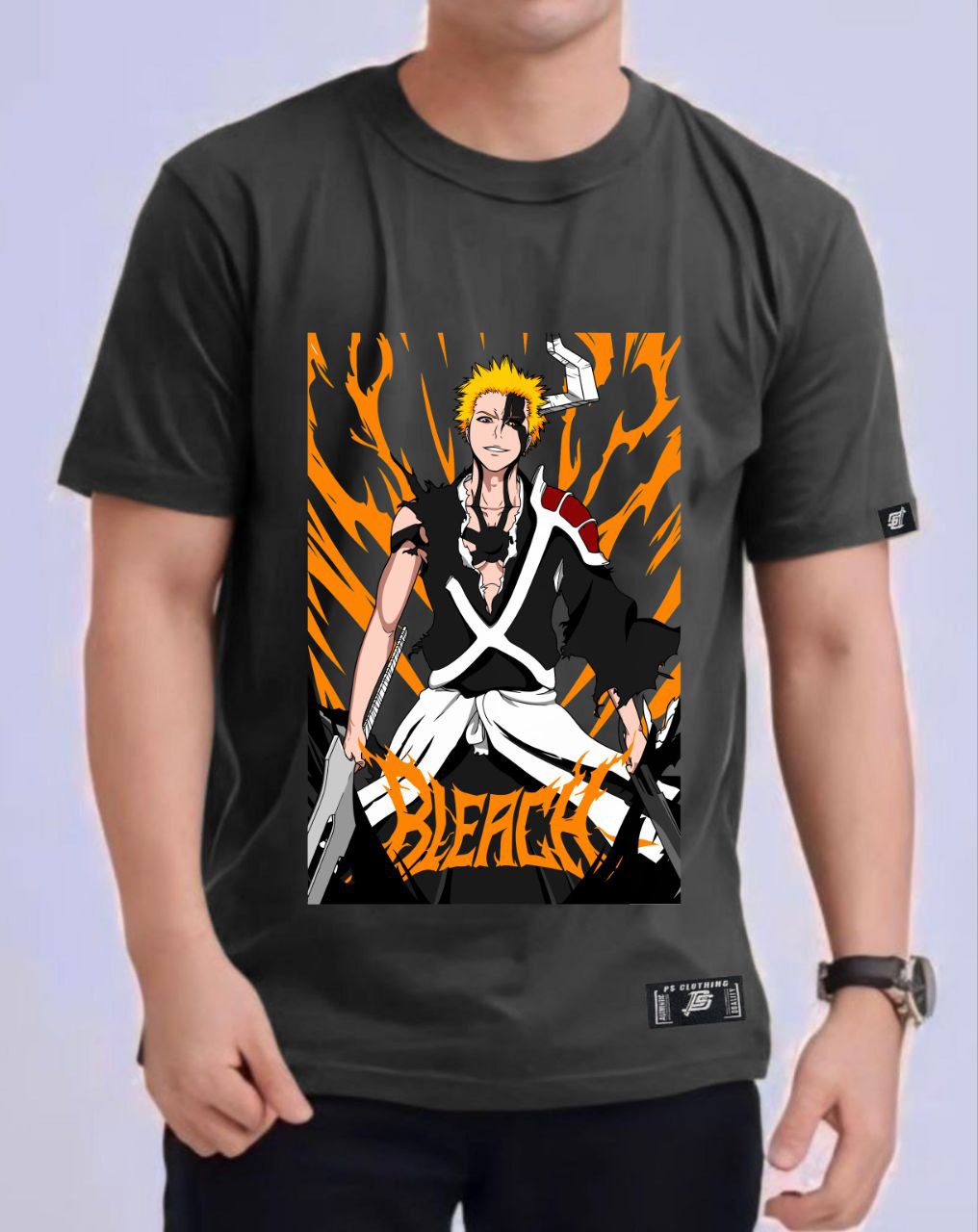 BLEACH ICHIGO "INCOMPLETE HOLLOW" ROUND NECK REGULAR FIT ANIME PREMIUM DESIGN