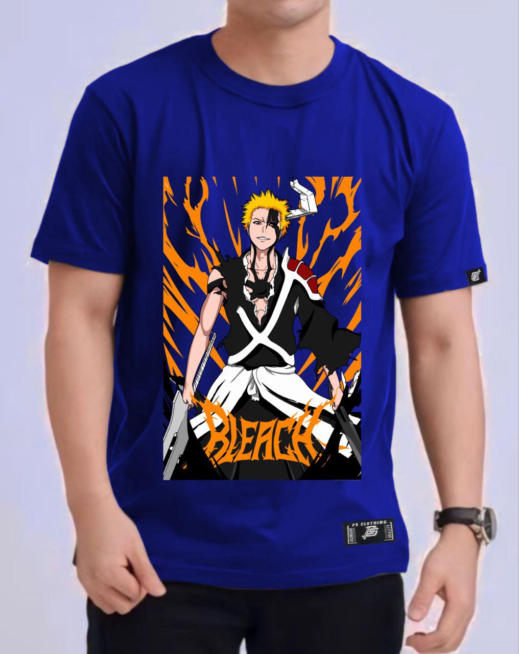 BLEACH ICHIGO "INCOMPLETE HOLLOW" ROUND NECK REGULAR FIT ANIME PREMIUM DESIGN