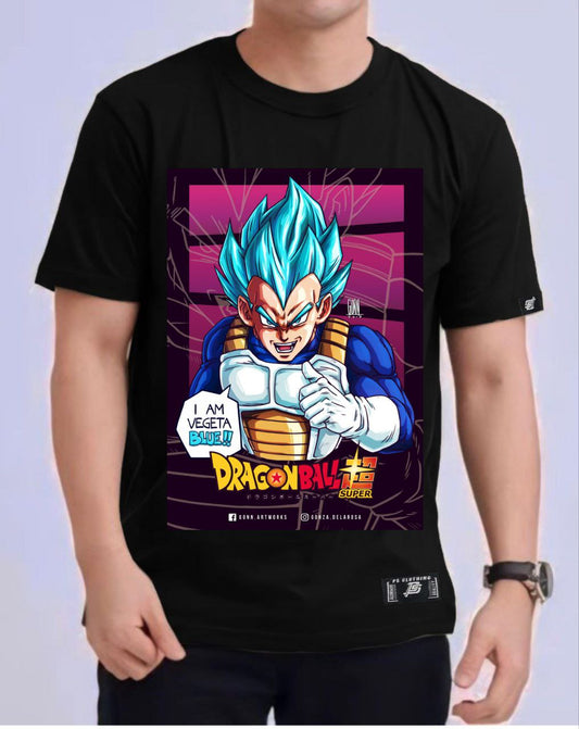 DRAGON BALL SUPER VEGETA "SUPER SAIYAN BLUE " ROUND NECK REGULAR FIT ANIME PREMIUM DESIGN