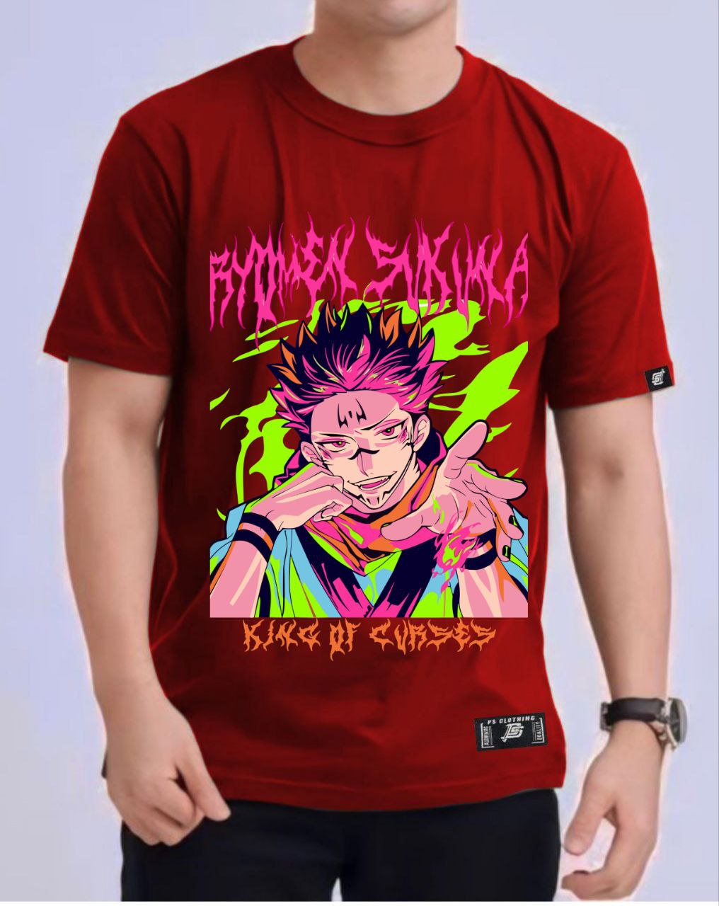 JUJUTSU KAISEN "RYOMEN SUKUNA" VERSION 3 ROUND NECK REGULAR FIT ANIME PREMIUM DESIGN