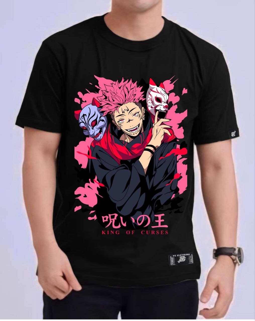 JUJUTSU KAISEN "RYOMEN SUKUNA" VERSION 4 ROUND NECK REGULAR FIT ANIME PREMIUM DESIGN