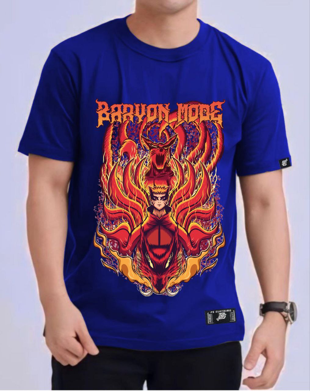 NARUTO SHIPPUDEN "BARYON MODE" ROUND NECK REGULAR FIT ANIME PREMIUM DESIGN