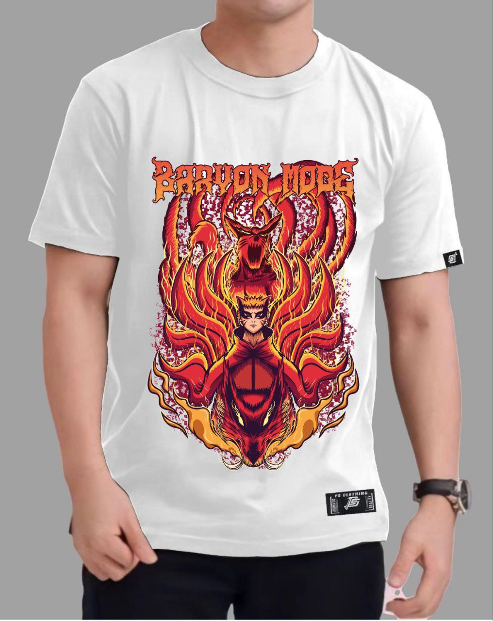 NARUTO SHIPPUDEN "BARYON MODE" ROUND NECK REGULAR FIT ANIME PREMIUM DESIGN