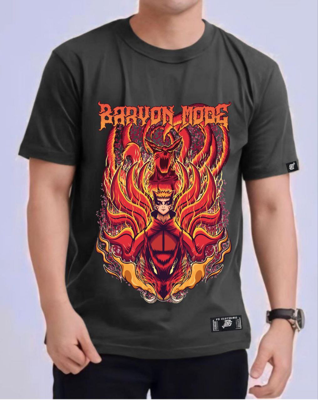 NARUTO SHIPPUDEN "BARYON MODE" ROUND NECK REGULAR FIT ANIME PREMIUM DESIGN