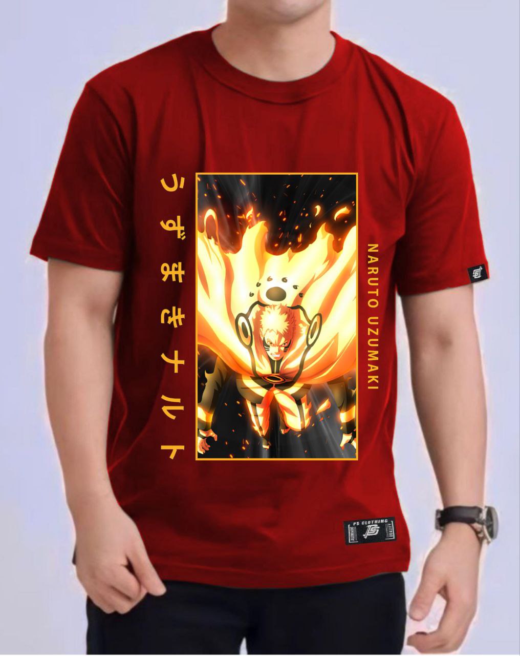 NARUTO SHIPPUDEN "BIJU MODE" ROUND NECK REGULAR FIT ANIME PREMIUM DESIGN