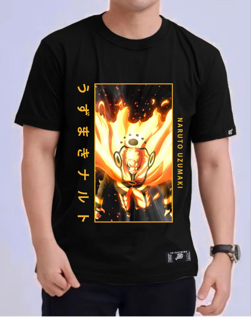 NARUTO SHIPPUDEN "BIJU MODE" ROUND NECK REGULAR FIT ANIME PREMIUM DESIGN