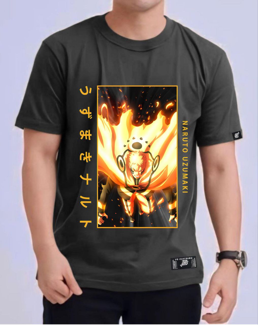 NARUTO SHIPPUDEN "BIJU MODE" ROUND NECK REGULAR FIT ANIME PREMIUM DESIGN