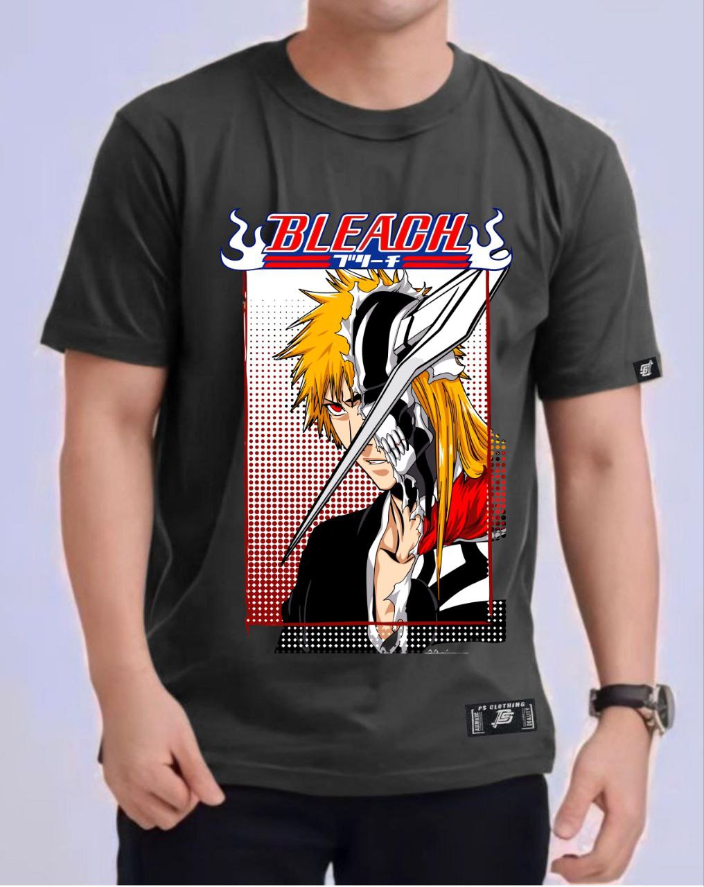 BLEACH ICHIGO "INCOMPLETE HALLOW" ROUND NECK REGULAR FIT ANIME PREMIUM DESIGN