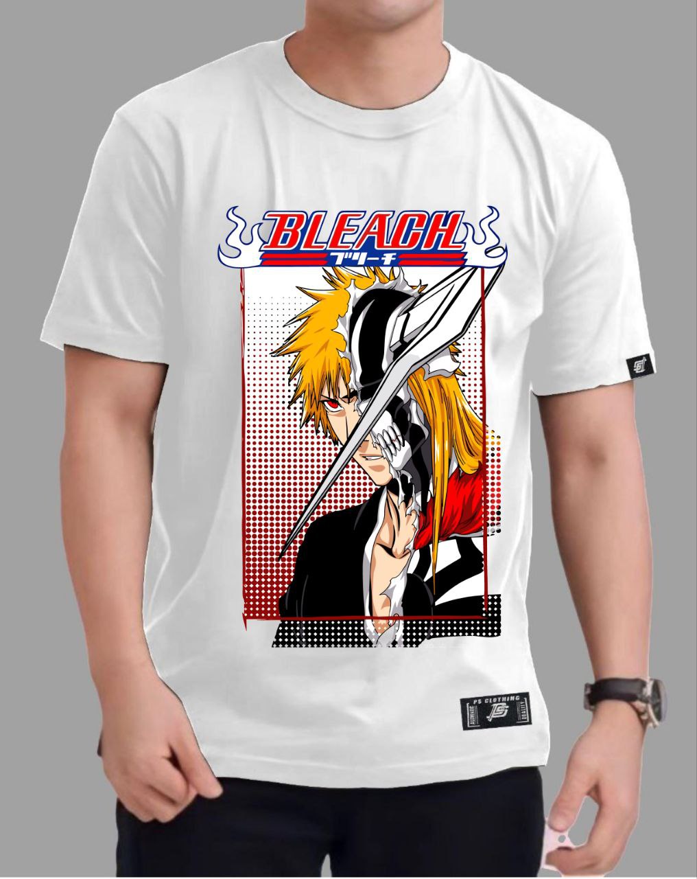 BLEACH ICHIGO "INCOMPLETE HALLOW" ROUND NECK REGULAR FIT ANIME PREMIUM DESIGN