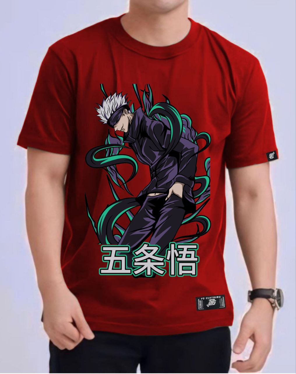 JUJUTSU KAISEN GOJO SATORU "LIMITLESS" VERSION 2 ROUND NECK REGULAR FIT ANIME PREMIUM DESIGN