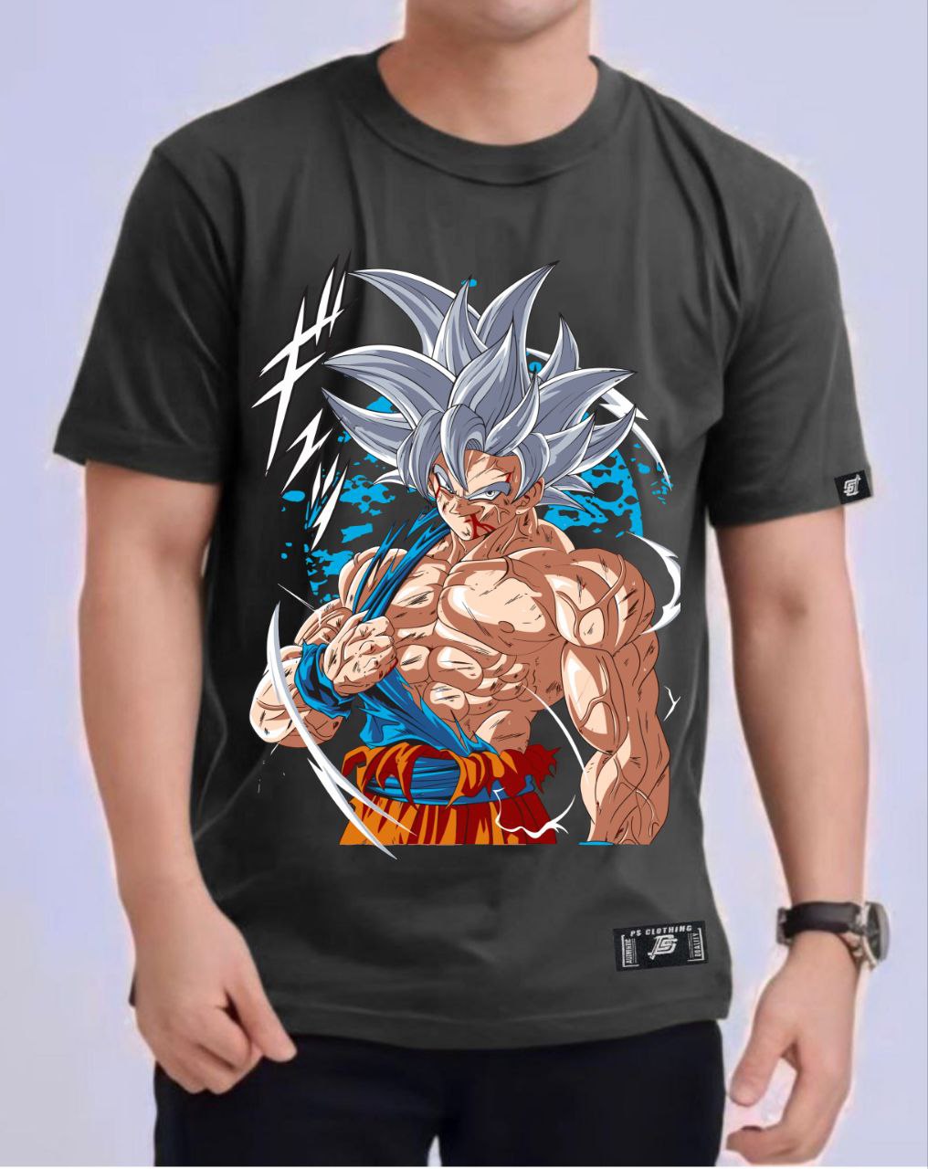 DRAGON BALL SUPER SON GOKU"ULTRA INSTINCT" ROUND NECK REGULAR FIT ANIME PREMIUM DESIGN