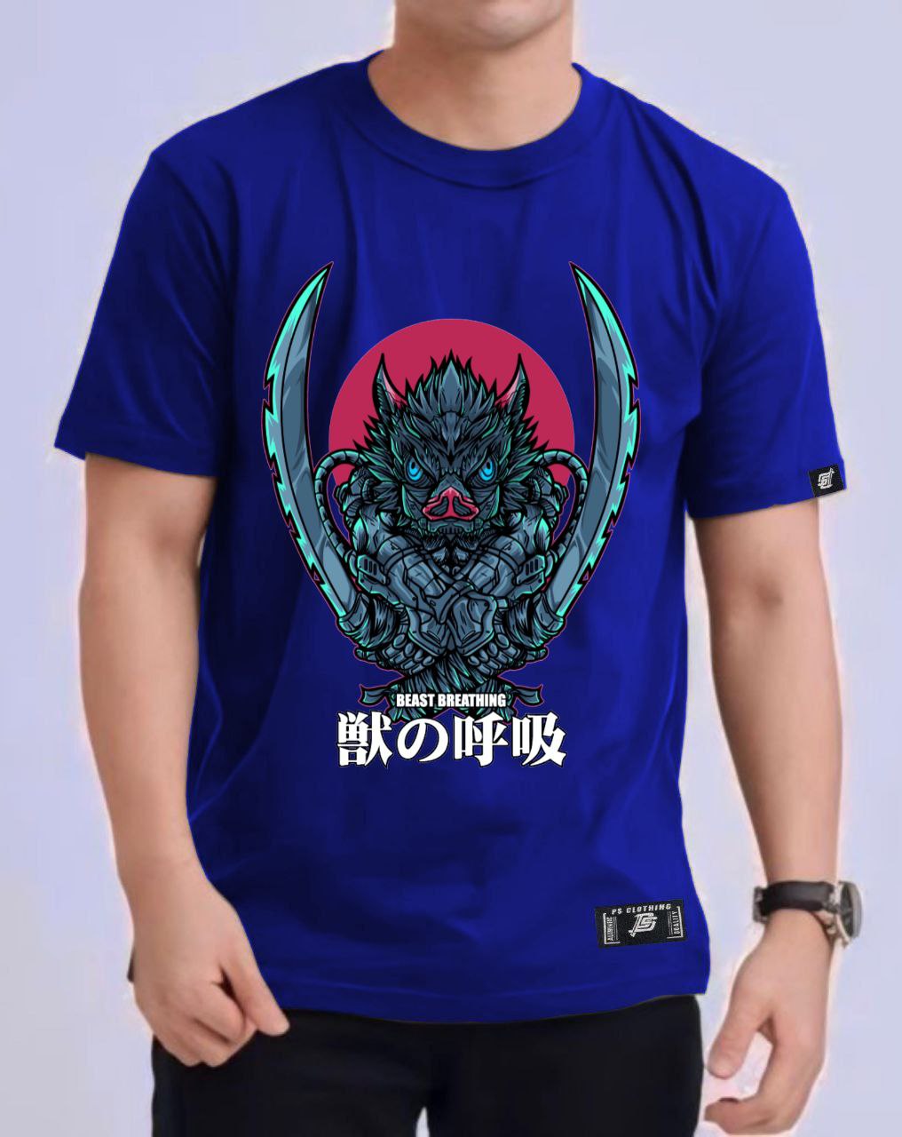 DEMON SLAYER "INOSUKE"  ROUND NECK REGULAR FIT ANIME PREMIUM DESIGN