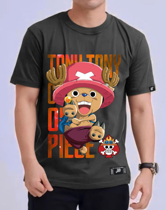 ONE PIECE  TONY TONY CHOPPER ROUND NECK REGULAR FIT ANIME PREMIUM DESIGN