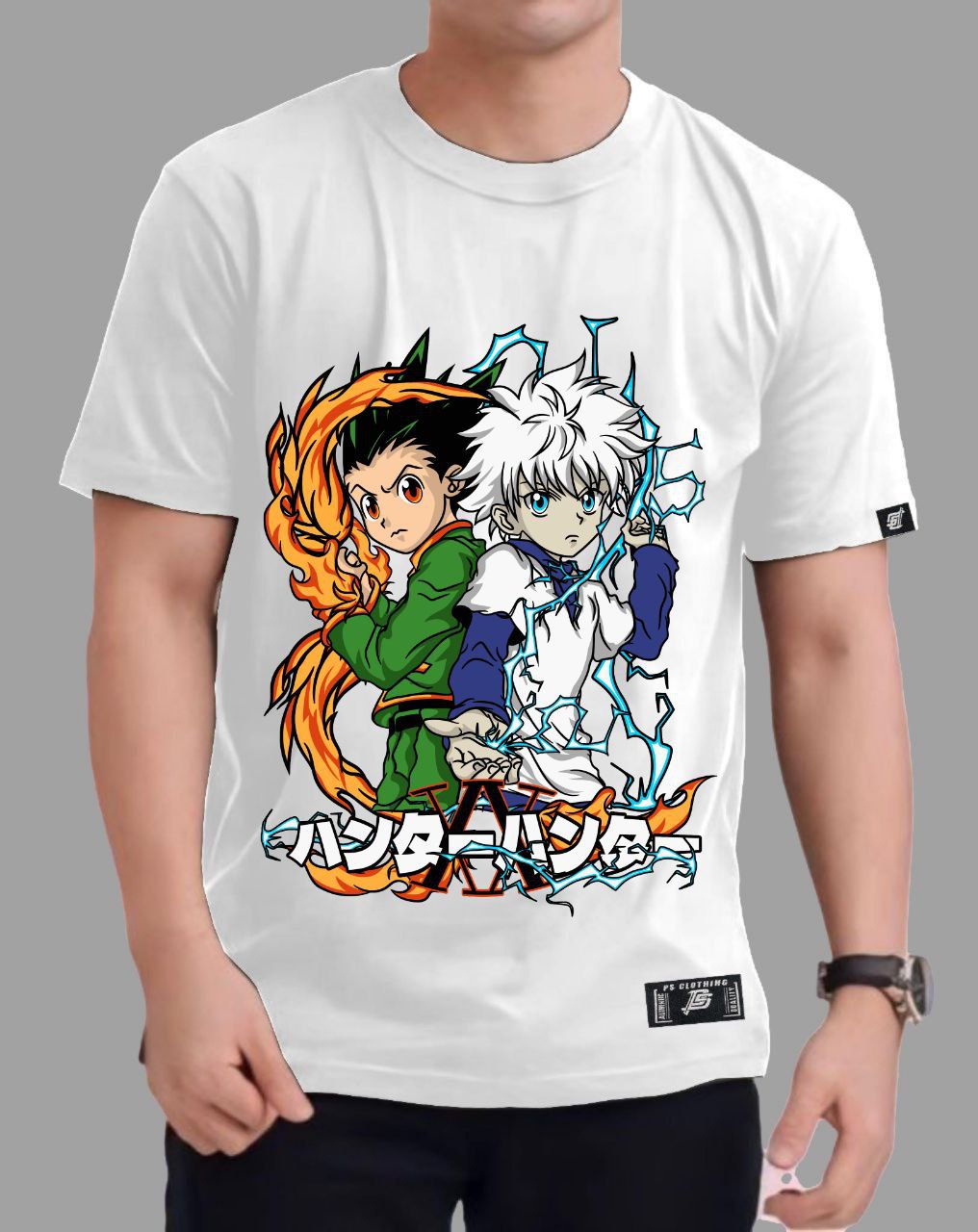 HUNTER X HUNTER "GON AND KILLUA" ROUND NECK REGULAR FIT ANIME PREMIUM DESIGN