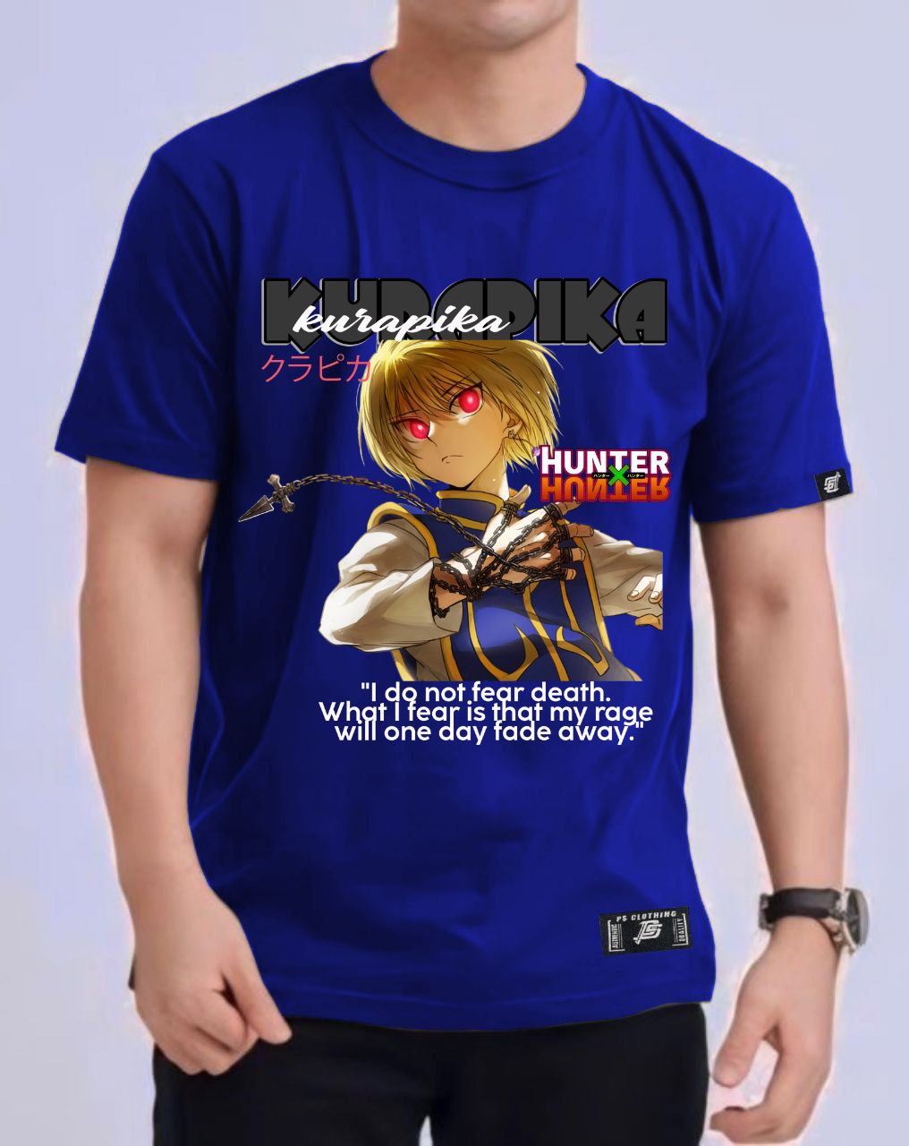 HUNTER X HUNTER KURAPIKA "EMPEROR TIME" ROUND NECK REGULAR FIT ANIME PREMIUM DESIGN