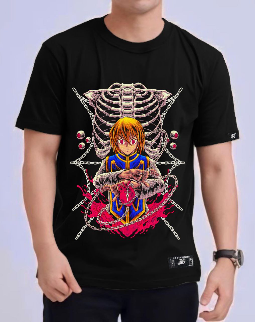 HUNTER X HUNTER KURAPIKA "RED EYES" NECK REGULAR FIT ANIME PREMIUM DESIGN