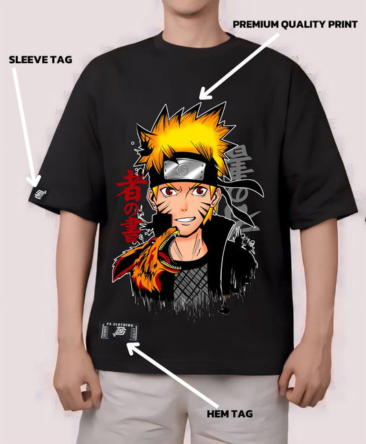 NARUTO BLACK OVERSIZE PREMIUM SHIRT