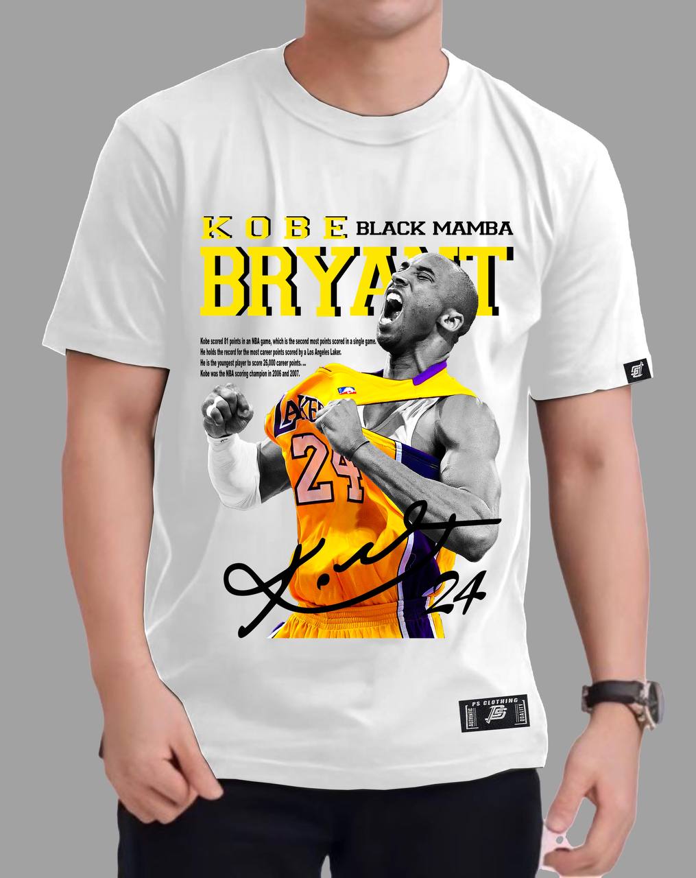 NBA KOBE BRYANT "SHOUT" ROUND NECK REGULAR FIT PREMIUM DESIGN