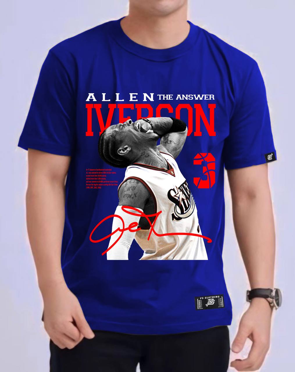 NBA ALLEN IVERSON SHOUT ROUND NECK REGULAR FIT PREMIUM DESIGN