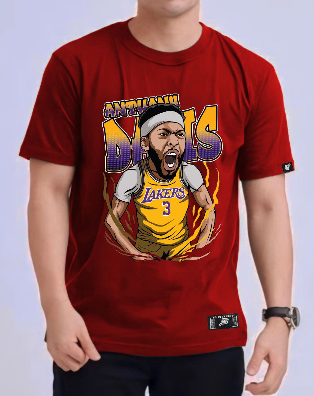 NBA ANIME "ANTHONY DAVIS" ROUND NECK REGULAR FIT PREMIUM DESIGN